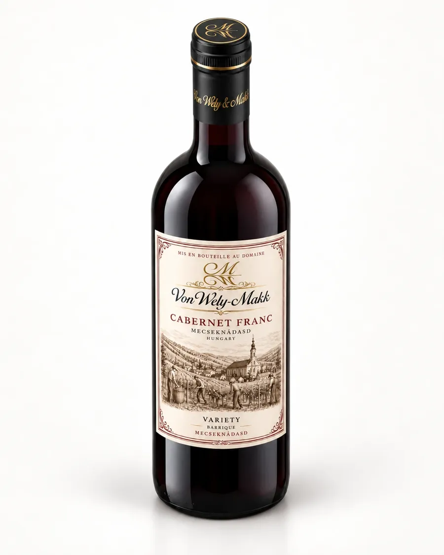 Fles Cabernet Franc van VonWely-Makk
