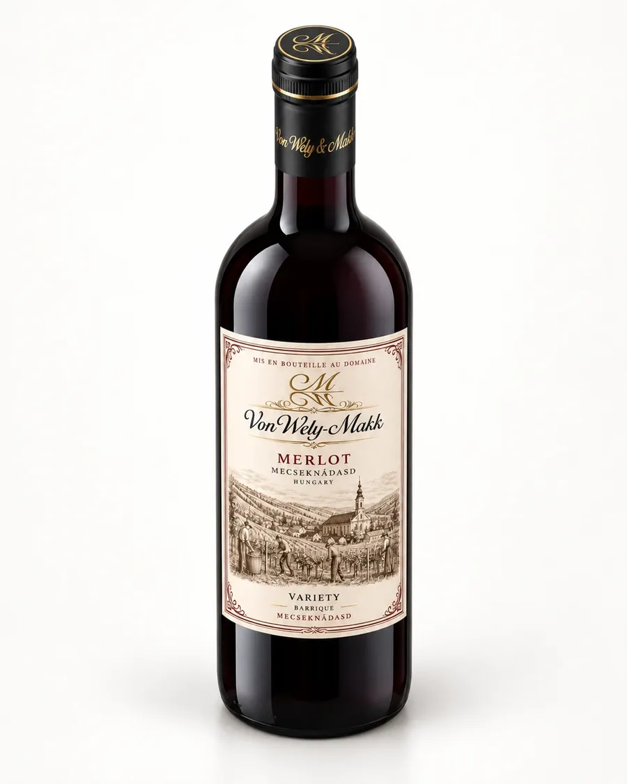 Fles Merlot van VonWely-Makk